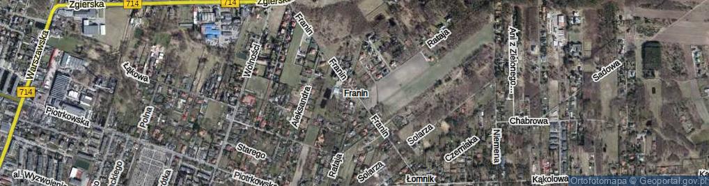 Zdjęcie satelitarne Franin ul.